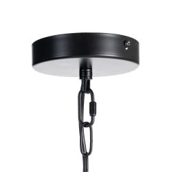Black metal/glass ceiling lamp 33 x 33 x 54 cm