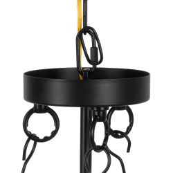 Schwarze Deckenleuchte aus Metall und Glas, 35 x 35 x 72 cm