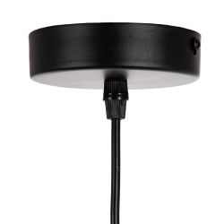 Black metal/glass ceiling lamp 40 x 40 x 234 cm