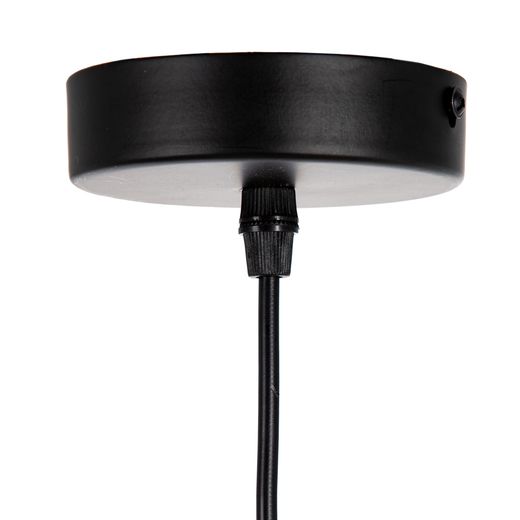 Black metal/glass ceiling lamp 40 x 40 x 234 cm