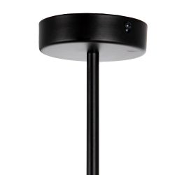 Black metal/glass ceiling lamp 46 x 46 x 149 cm