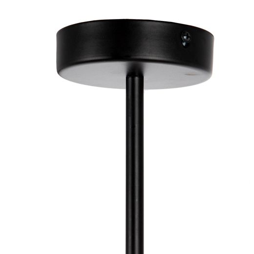 Black metal/glass ceiling lamp 46 x 46 x 149 cm