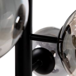 Black metal/glass ceiling lamp 46 x 46 x 149 cm