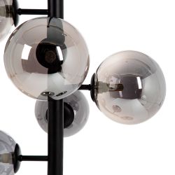 Black metal/glass ceiling lamp 46 x 46 x 149 cm