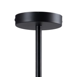 Black metal and glass ceiling lamp 50 x 15 x 54 cm