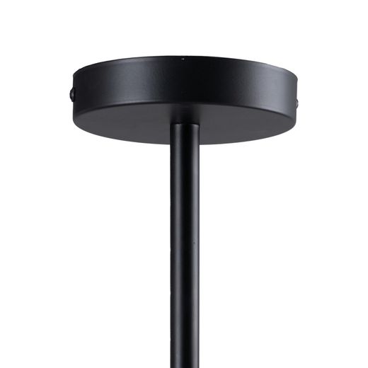 Black metal and glass ceiling lamp 50 x 15 x 54 cm