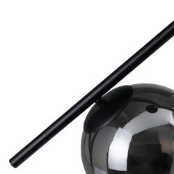 Black metal and glass ceiling lamp 50 x 15 x 54 cm