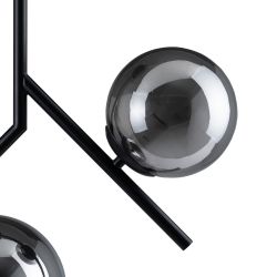 Black metal and glass ceiling lamp 50 x 15 x 54 cm