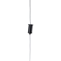 Black metal and glass ceiling lamp, 85 x 15 x 32 cm