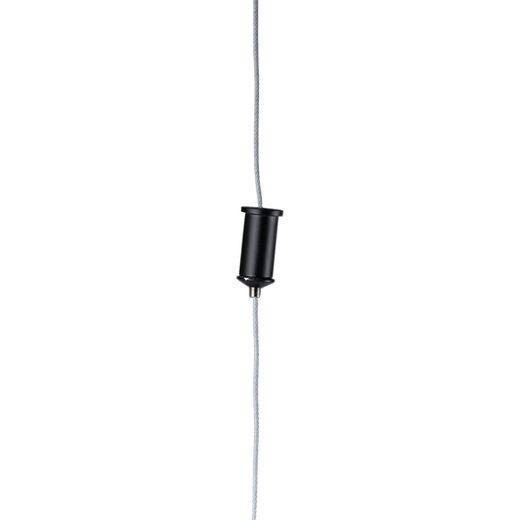 Black metal and glass ceiling lamp, 85 x 15 x 32 cm