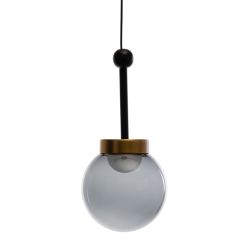Black and gold metal and crystal ceiling lamp 11 x 11 x 26 cm