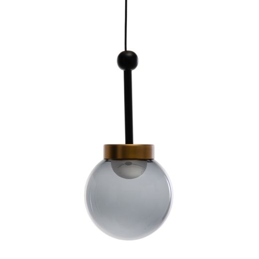 Black and gold metal and crystal ceiling lamp 11 x 11 x 26 cm