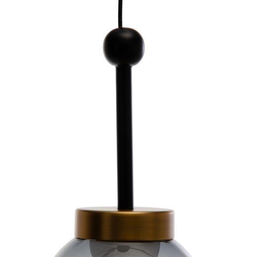 Black and gold metal and crystal ceiling lamp 11 x 11 x 26 cm