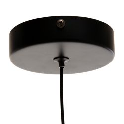 Black and gold metal and crystal ceiling lamp, 14 x 14 x 26 cm