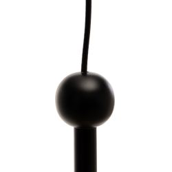 Black and gold metal and crystal ceiling lamp, 14 x 14 x 26 cm