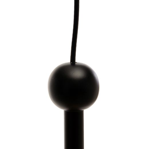 Black and gold metal and crystal ceiling lamp, 14 x 14 x 26 cm