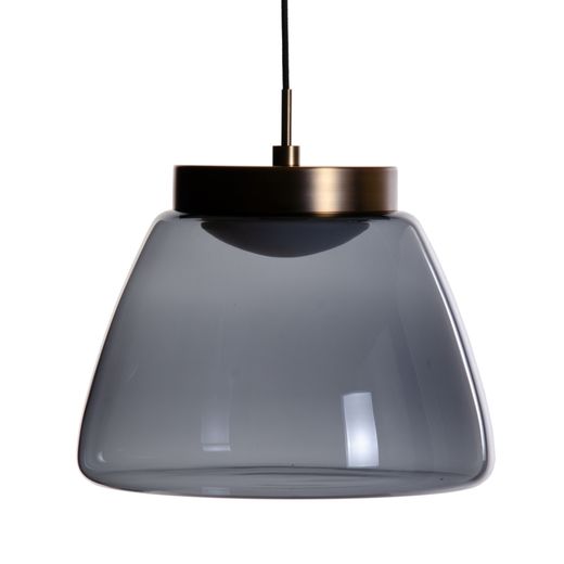 Black and gold metal and crystal ceiling lamp, 30 x 30 x 24 cm