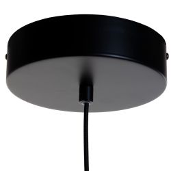 Black and gold metal and crystal ceiling lamp, 30 x 30 x 24 cm