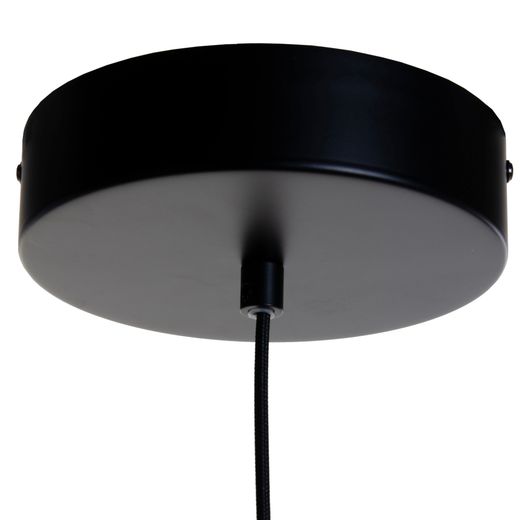 Black and gold metal and crystal ceiling lamp, 30 x 30 x 24 cm