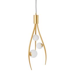 Gold crystal/metal ceiling lamp 22 x 22 x 120 cm