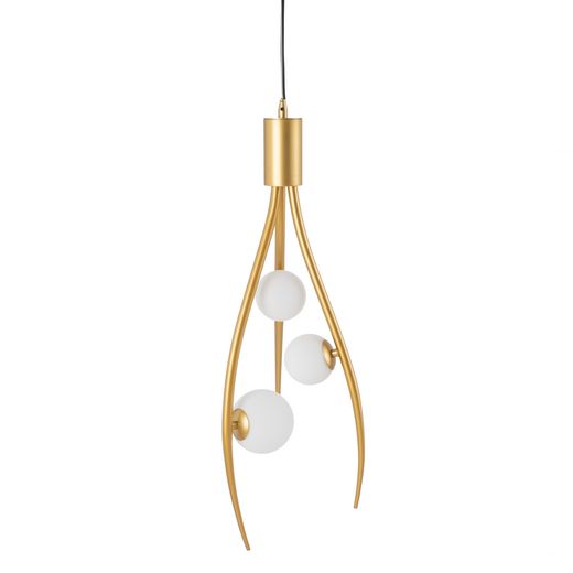Gold crystal/metal ceiling lamp 22 x 22 x 120 cm