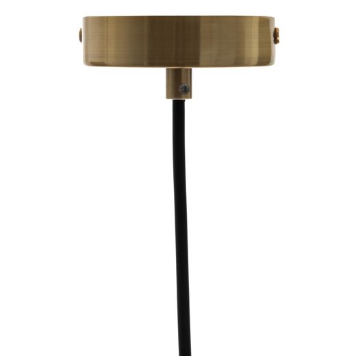 Gold wood-iron ceiling lamp 21 x 21 x 37 cm