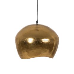 Goldfarbene Metall-Deckenleuchte, 31,50 x 31,50 x 26 cm