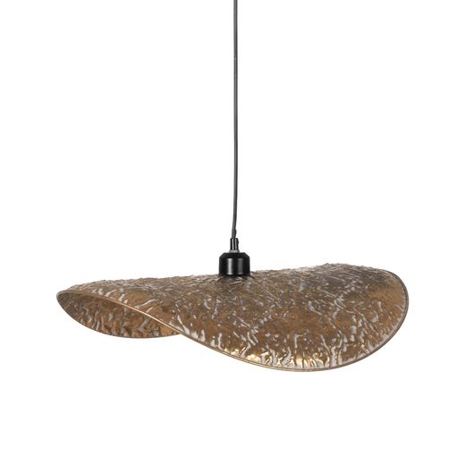 Goldfarbene Metall-Deckenleuchte, 51 x 43 x 16 cm