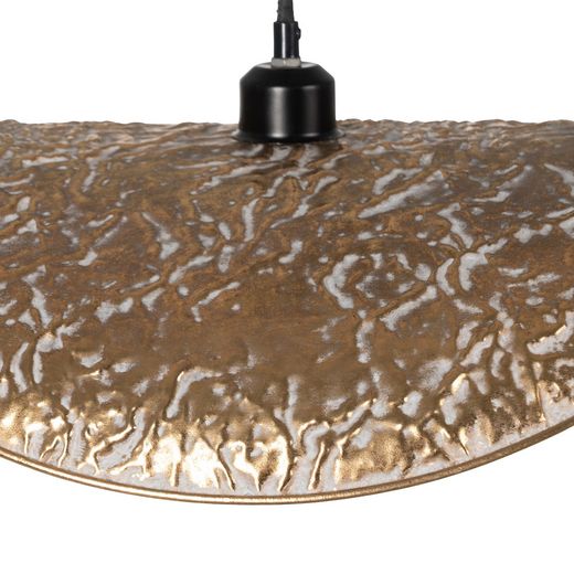 Goldfarbene Metall-Deckenleuchte, 51 x 43 x 16 cm