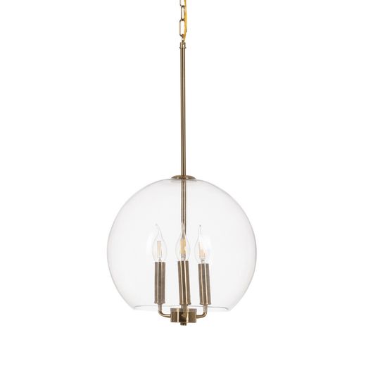 Gold metal/crystal ceiling lamp 30 x 30 x 60 cm