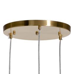 Gold metal-crystal ceiling lamp 31 x 31 x 45 cm
