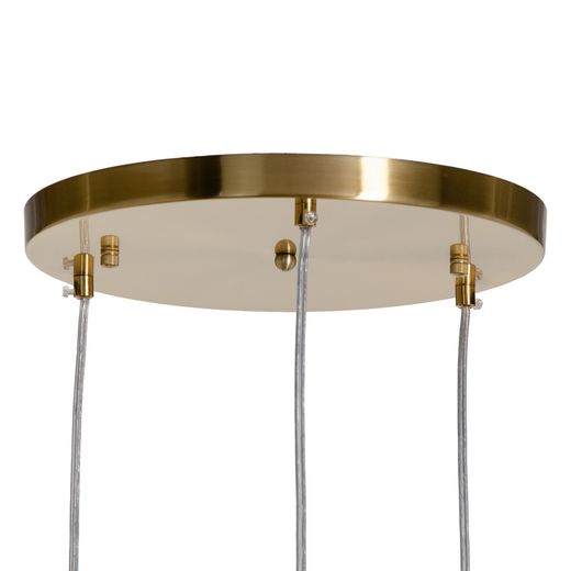 Gold metal-crystal ceiling lamp 31 x 31 x 45 cm