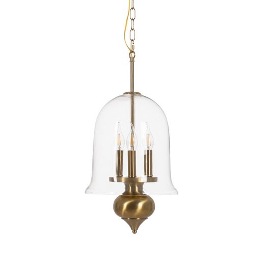 Gold metal/crystal ceiling lamp 33 x 33 x 54 cm
