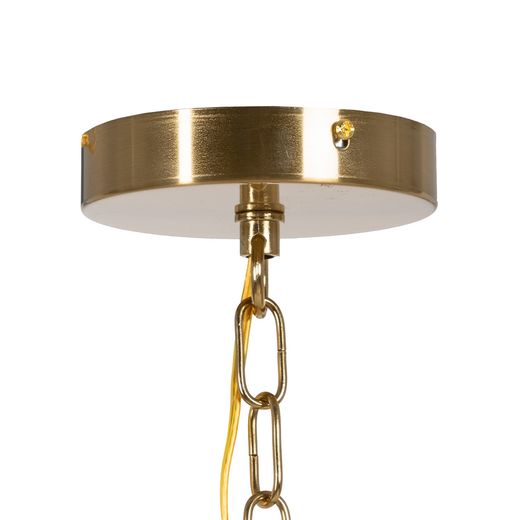 Gold metal/crystal ceiling lamp 33 x 33 x 54 cm