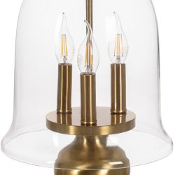 Gold metal/crystal ceiling lamp 33 x 33 x 54 cm