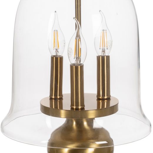 Gold metal/crystal ceiling lamp 33 x 33 x 54 cm