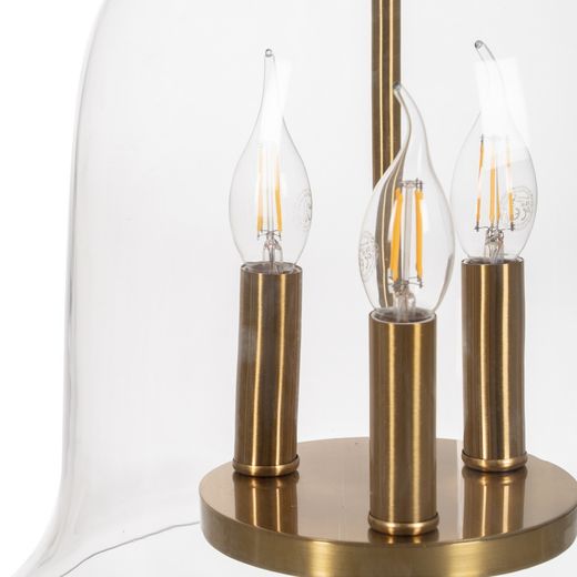 Gold metal/crystal ceiling lamp 33 x 33 x 54 cm