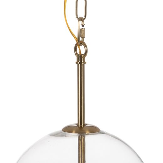Gold metal/crystal ceiling lamp 33 x 33 x 54 cm