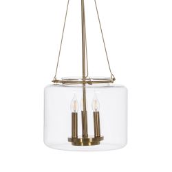 Gold metal/crystal ceiling lamp 35 x 35 x 72 cm