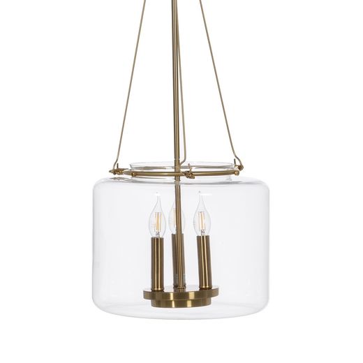 Gold metal/crystal ceiling lamp 35 x 35 x 72 cm