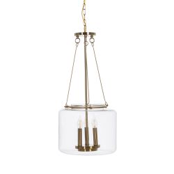 Gold metal/crystal ceiling lamp 35 x 35 x 72 cm