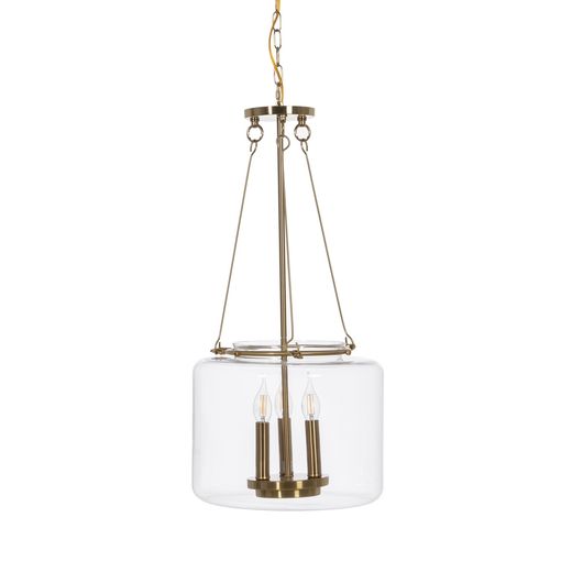 Gold metal/crystal ceiling lamp 35 x 35 x 72 cm