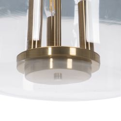 Gold metal/crystal ceiling lamp 35 x 35 x 72 cm
