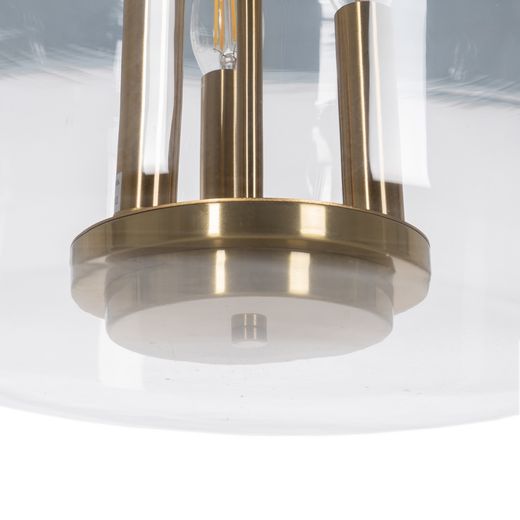 Gold metal/crystal ceiling lamp 35 x 35 x 72 cm