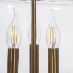 Gold metal/crystal ceiling lamp 35 x 35 x 72 cm