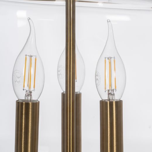 Gold metal/crystal ceiling lamp 35 x 35 x 72 cm