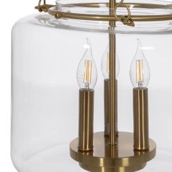 Gold metal/crystal ceiling lamp 35 x 35 x 72 cm