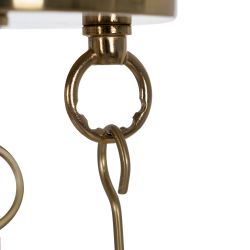 Gold metal/crystal ceiling lamp 35 x 35 x 72 cm