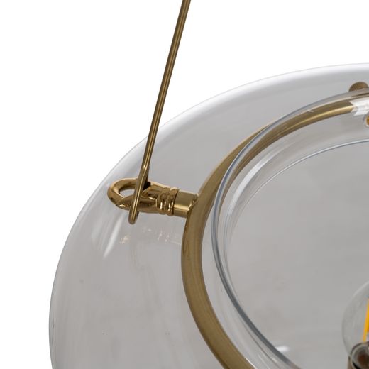 Gold metal/crystal ceiling lamp 35 x 35 x 72 cm
