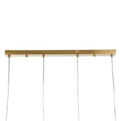 Gold metal-crystal ceiling lamp 91 x 11 x 45 cm